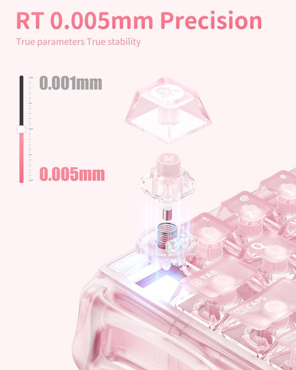 Gaming Crystal RGB Mechanical Keyboard Hot Swappable encalife