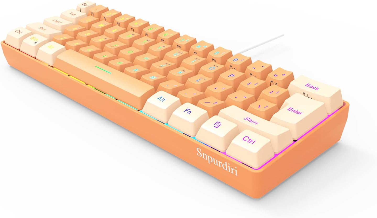 Gaming Keyboard 60% RGB Wired I Ultra‑Compact encalife