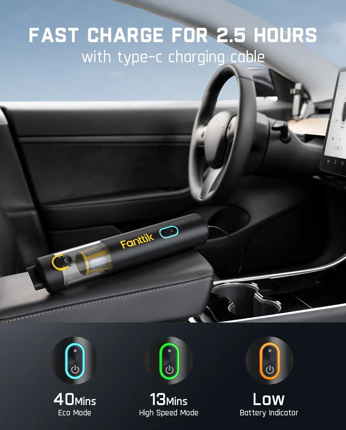 Cordless Handheld Car Vacuum Air Duster Kit encalife