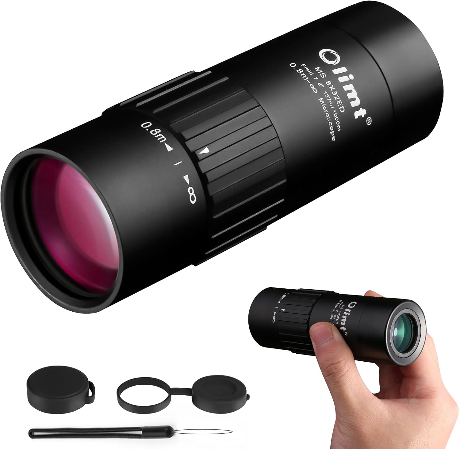 8x32 Pocket Monocular Telescope HD