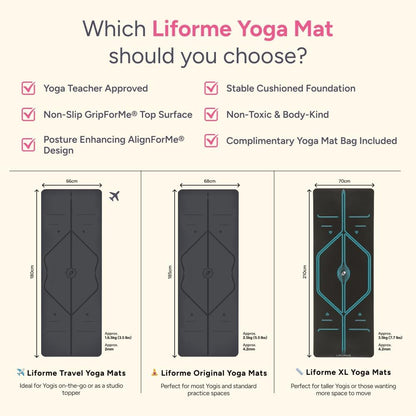 Yoga Mat | Non-Slip Premium Alignment Mat with Free Bag encalife