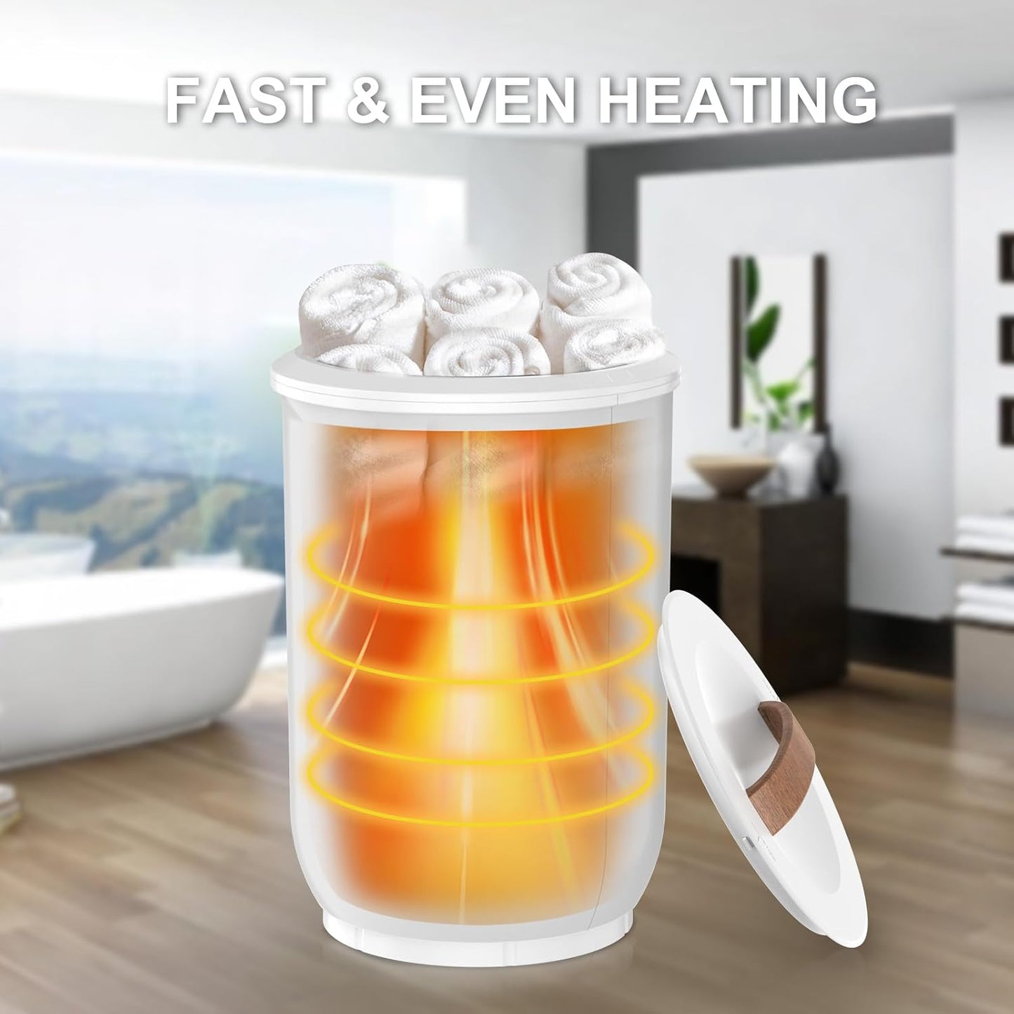Large Heated Towel Warmer for Bathroom Comfort encalife