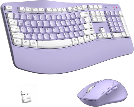 Ergonomic Wireless Keyboard and Mouse Combo