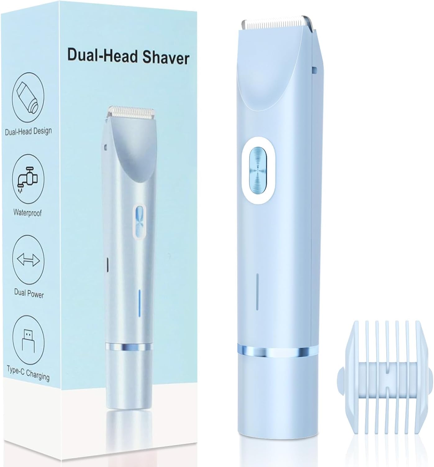 Painless Electric Razor Women Dual Head Trimmer encalife