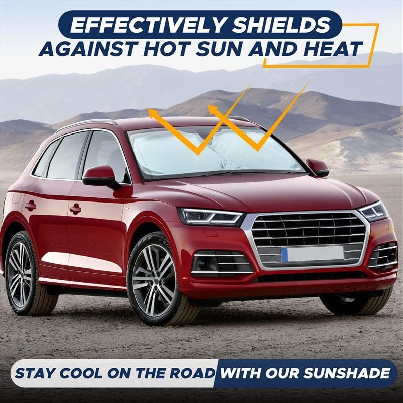 Windshield Sun Shade Protector Universal Medium Black encalife
