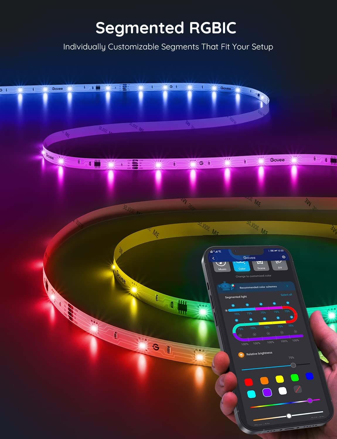 Smart RGB Lighting Strip for Bedroom Room Decor encalife