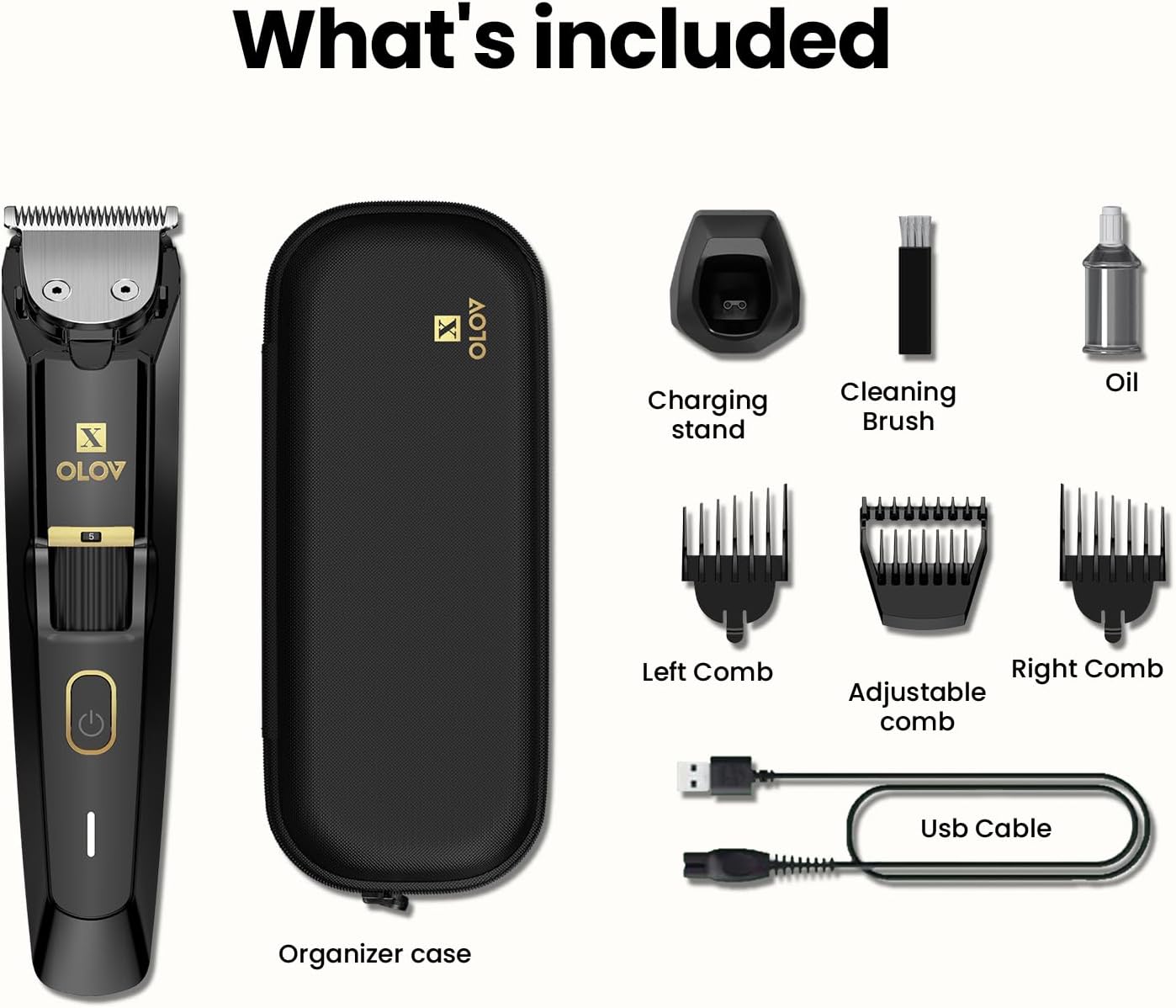 Precision Dial Beard Trimmer Waterproof Grooming Kit encalife