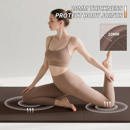 Foldable Yoga Mat 10mm Extra Wide encalife
