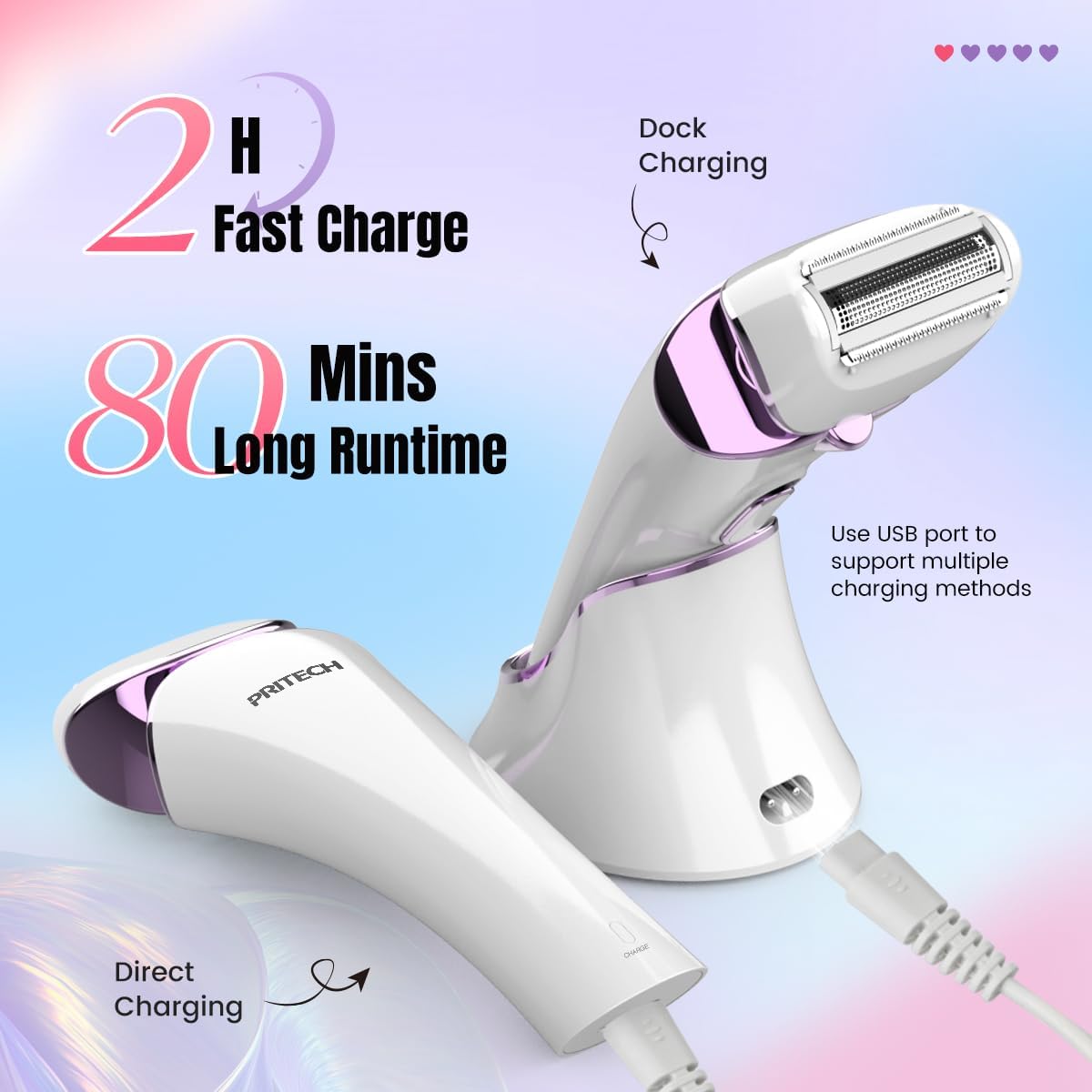 Electric Razor Women Love I PRITECH Body Shaver encalife