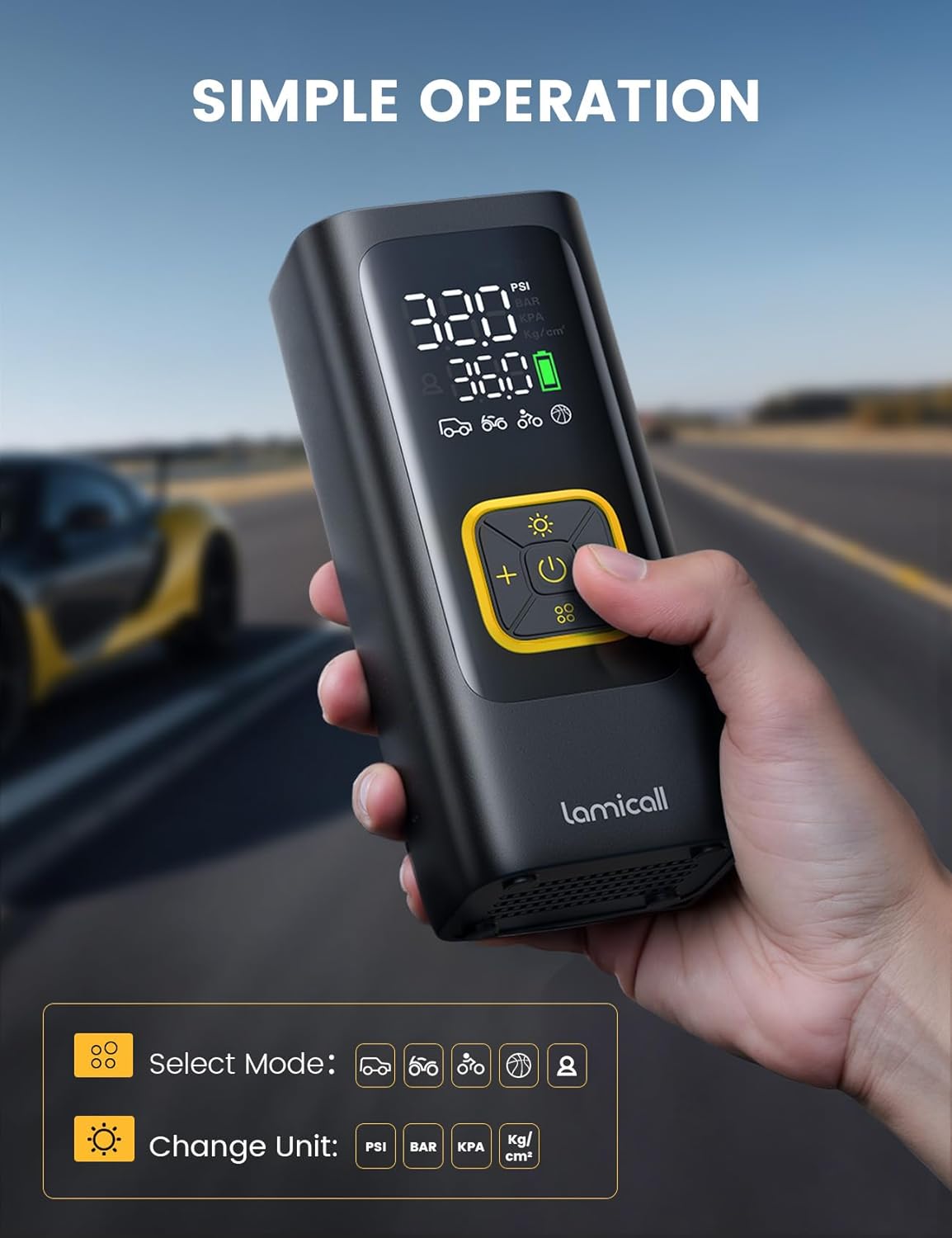 Cordless Tire Inflator For Fast Roadside Repairs encalife