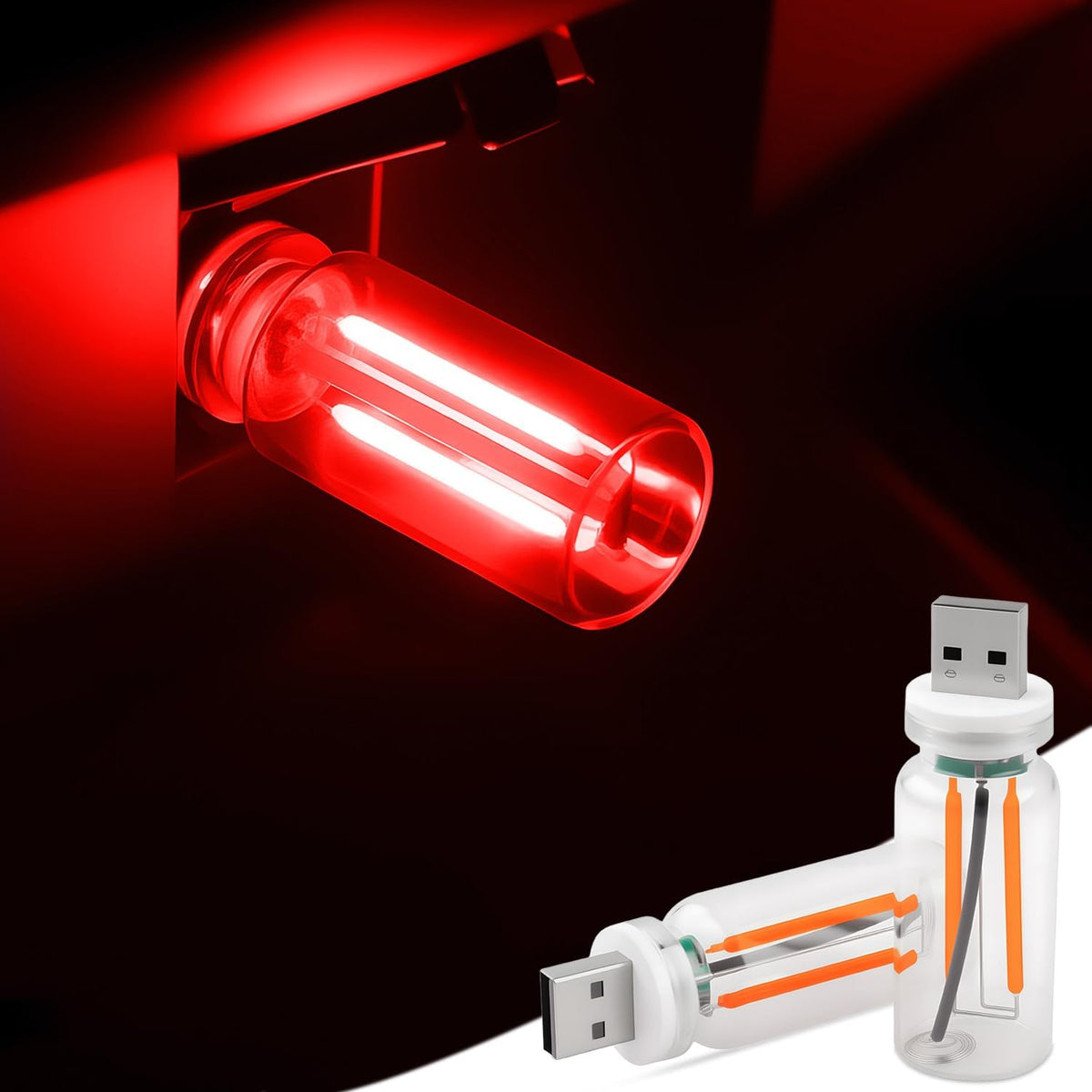 2-Pack Retro USB Car Ambient Lights encalife