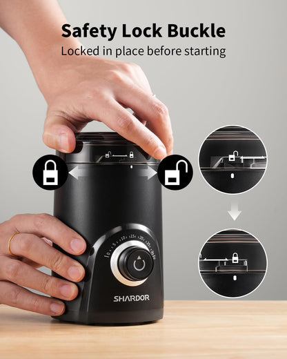 Quiet Electric Coffee Grinder – 70g encalife
