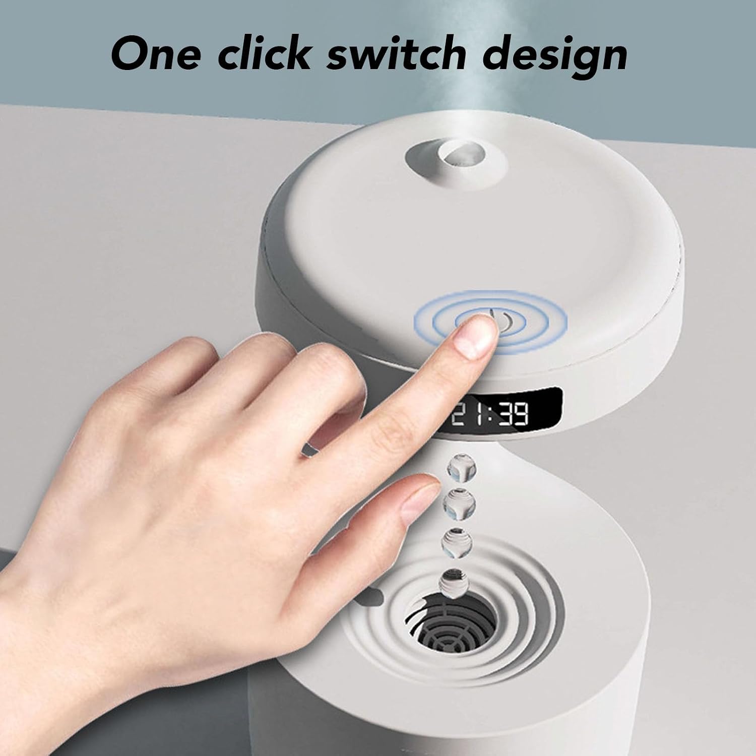 Anti Gravity Humidifier With LED Floating Droplets encalife