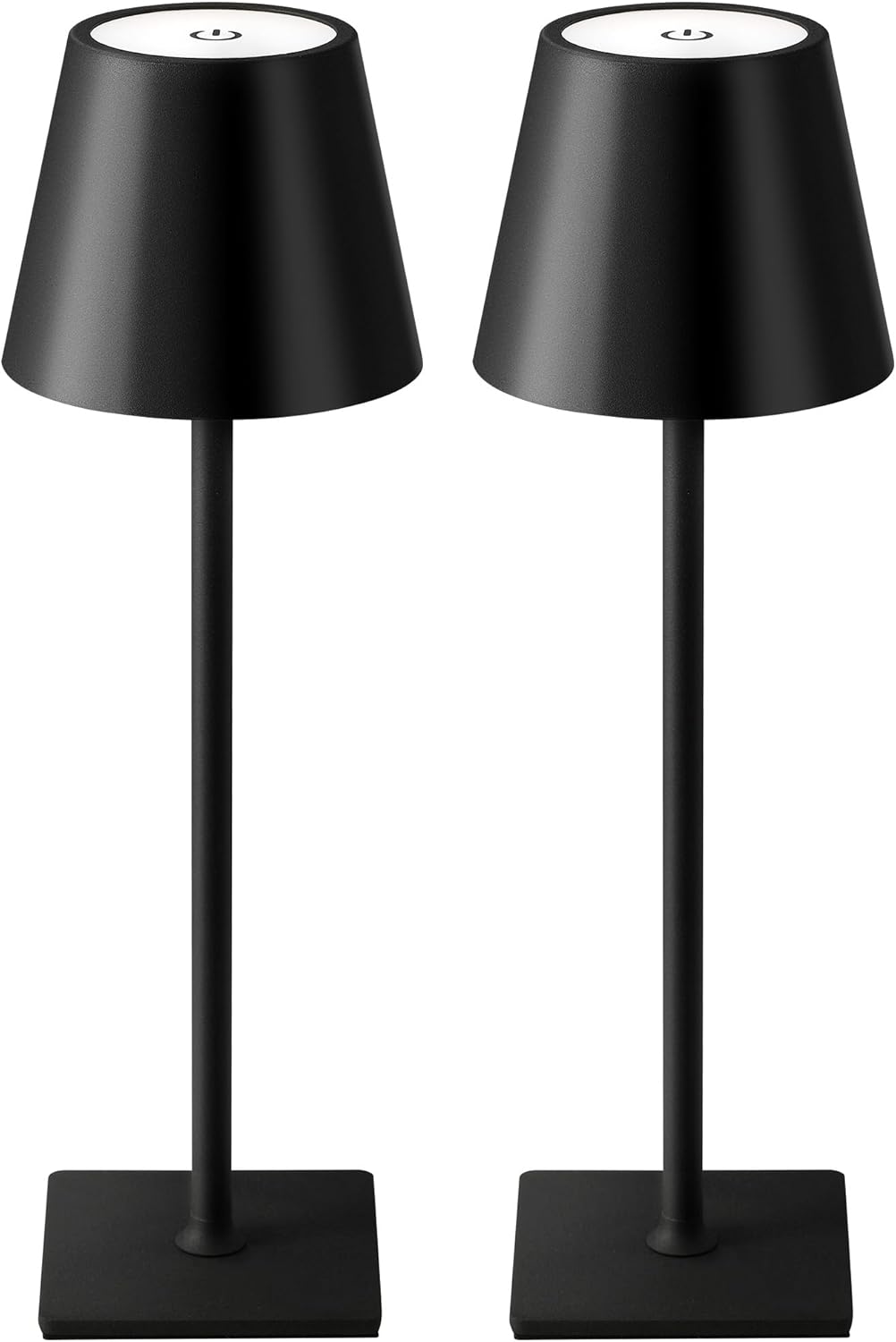 Two Cordless Rechargeable Table Lamps With Touch Dimming encalife