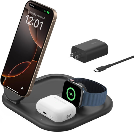 Foldable Qi2 3-in-1 Magnetic Travel Charging Station encalife
