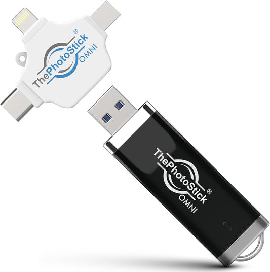 128GB photo backup flash drive for iPhone Android phones tablets Mac and PC