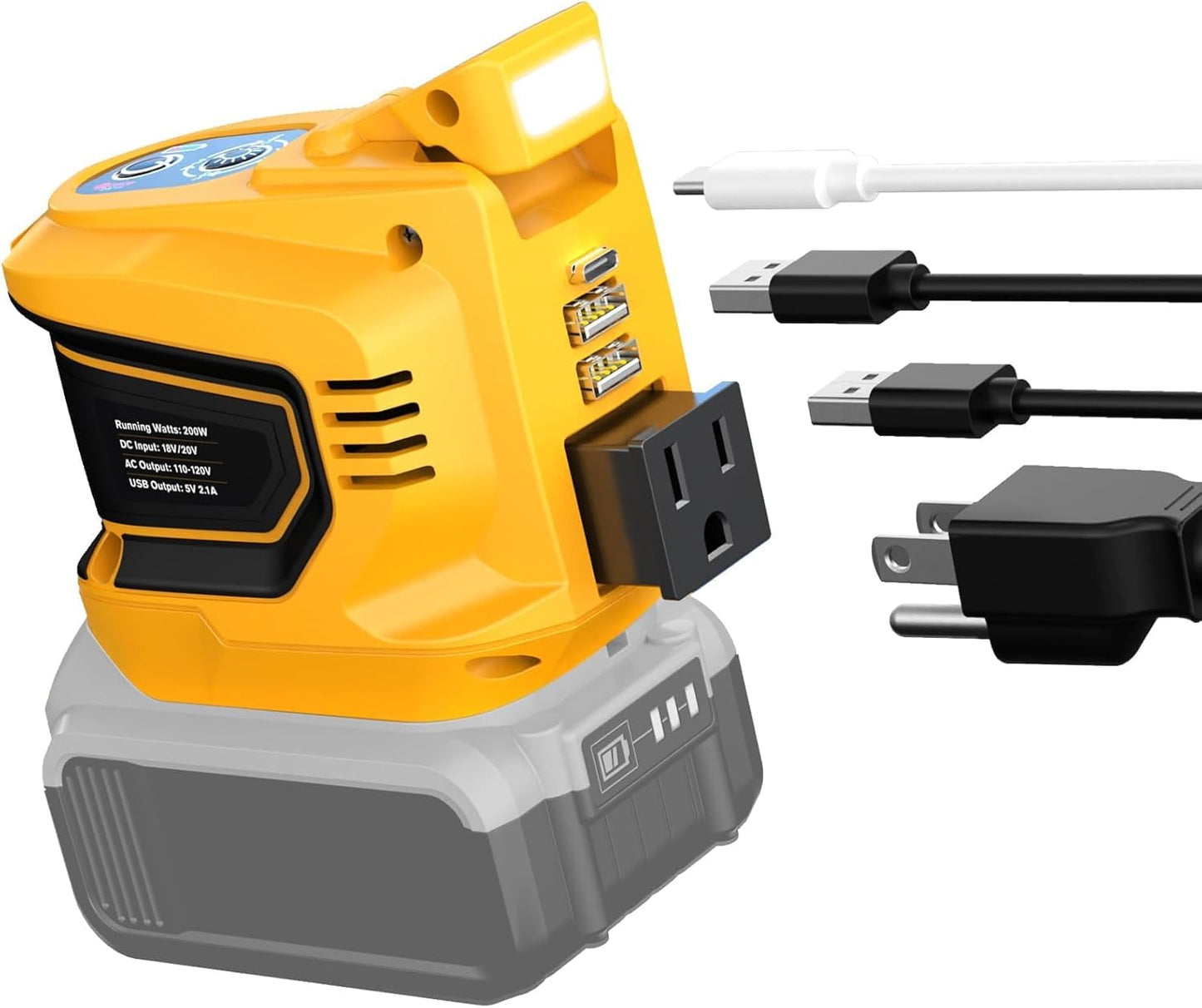 200W Power Inverter DeWalt Battery Portable