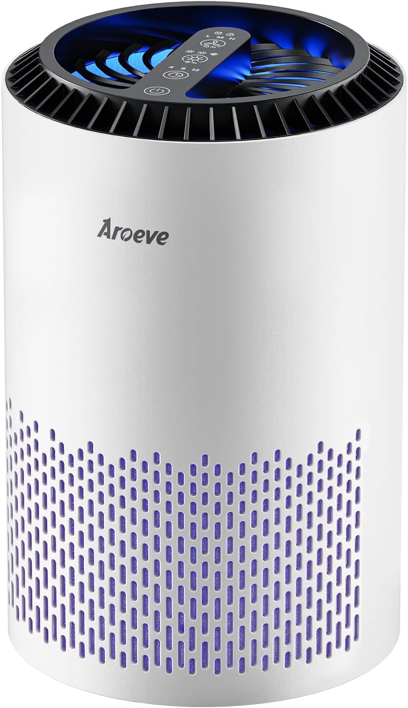 Air Purifier for Bedroom HEPA | Quiet Air Cleaner for Smoke & Allergies