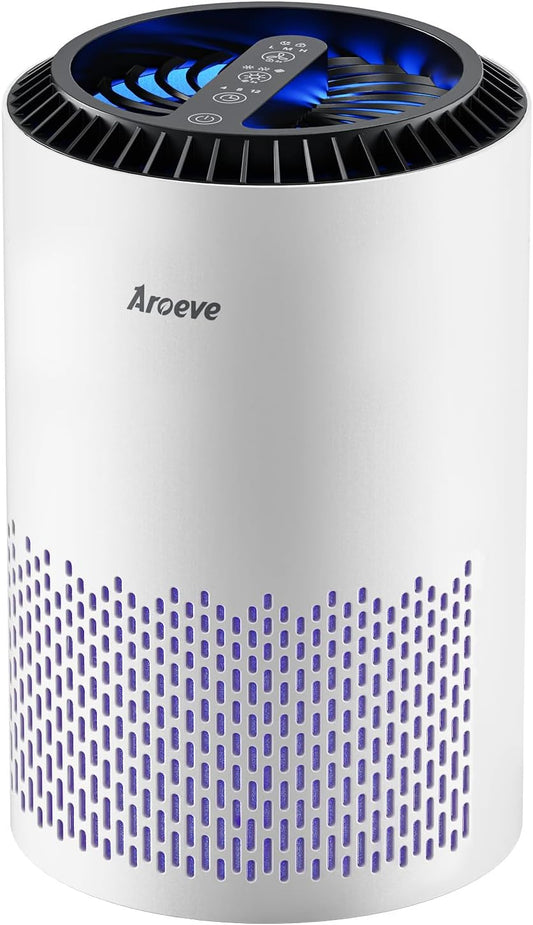 Air Purifier for Bedroom HEPA | Quiet Air Cleaner for Smoke & Allergies