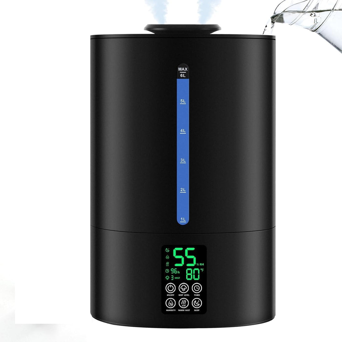 Warm &amp; Cool Mist Humidifier | 6L Capacity | With Essential Oil Diffuser encalife