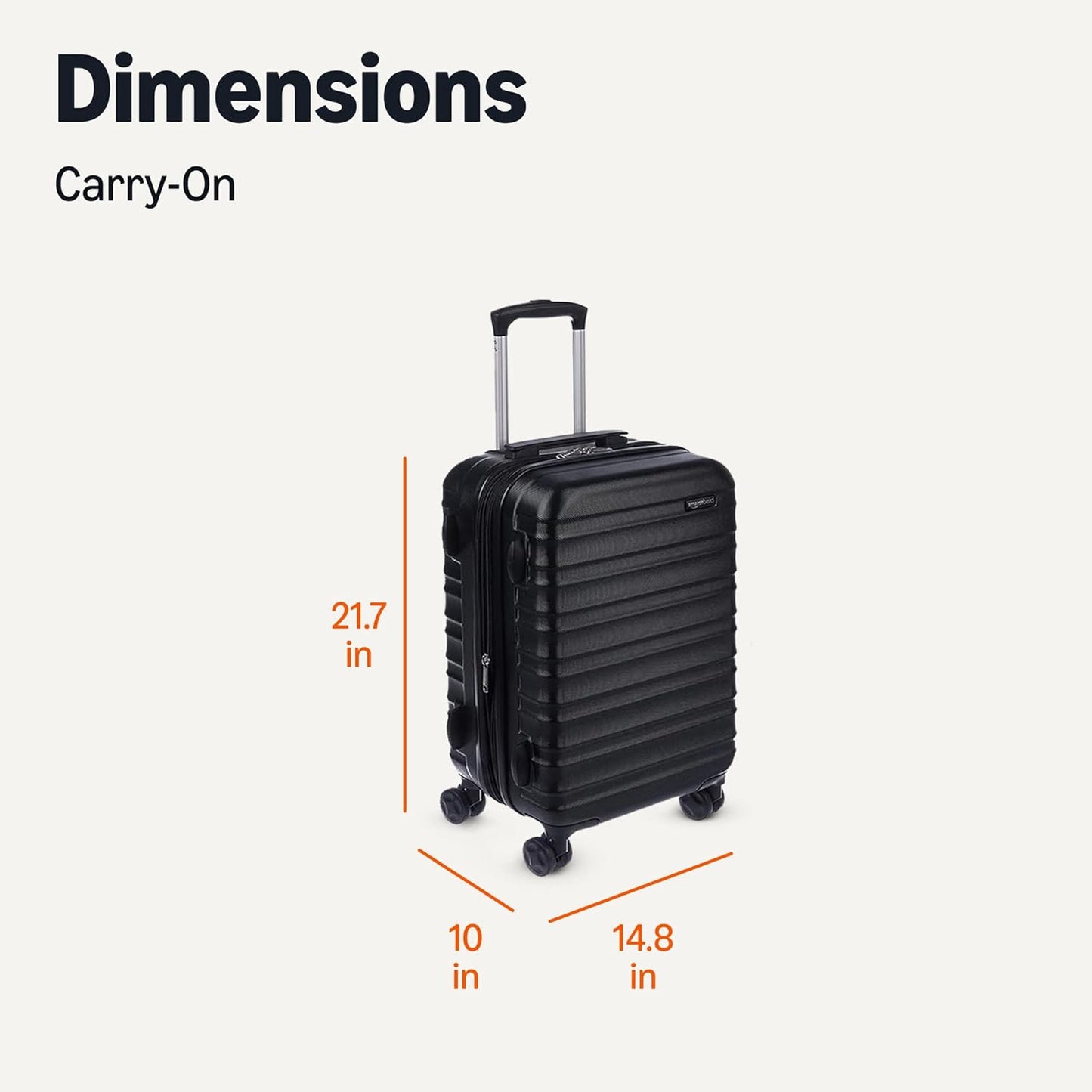 Basics 21-Inch Carry-On Luggage I Hardside Spinner Suitcase encalife