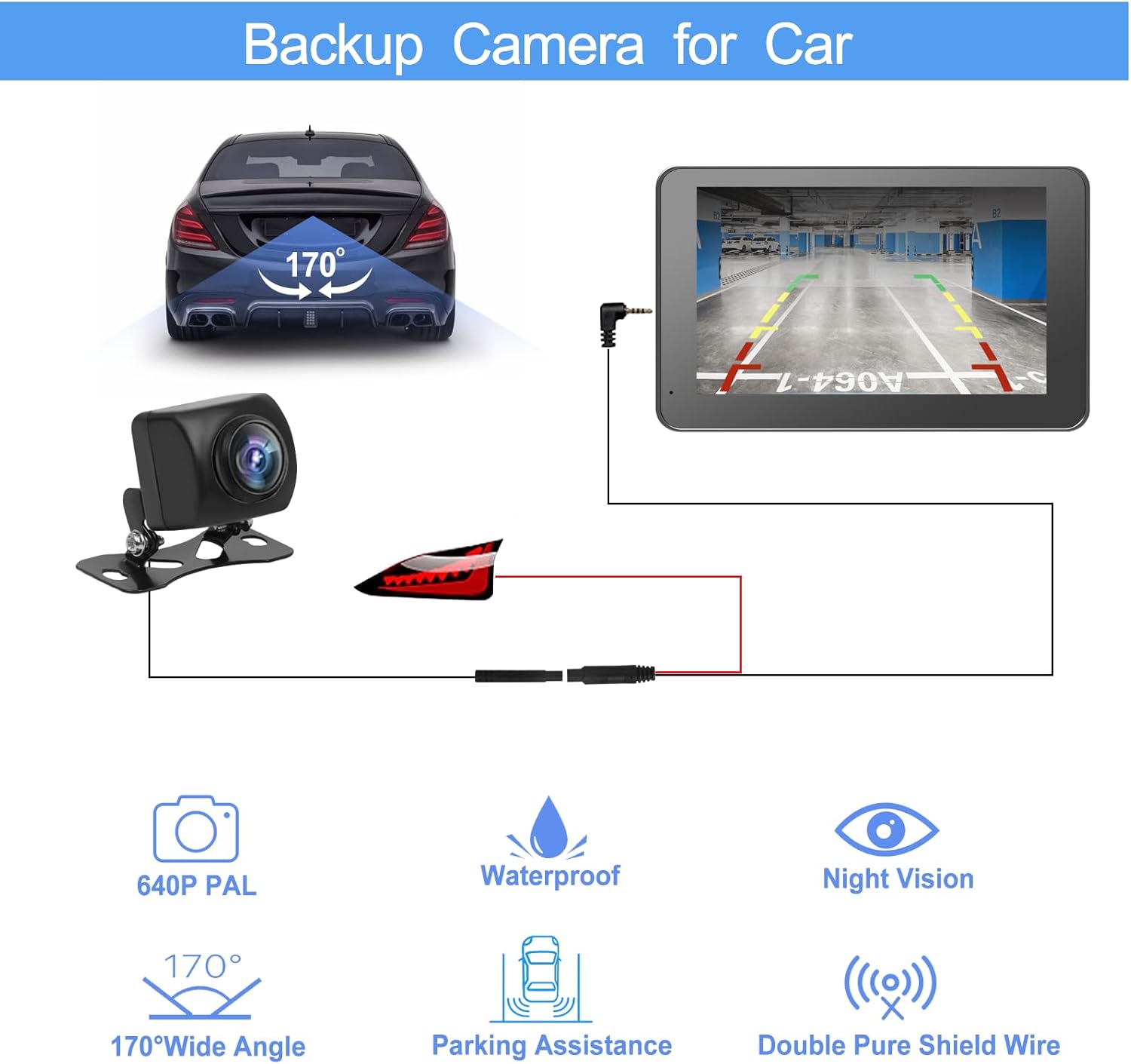 7 Inch Wireless Carplay Screen With GPS Camera encalife