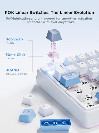 Gaming Mechanical Keyboard RGB Wireless Hot Swappable encalife