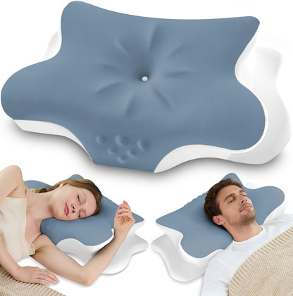 Side Sleeper Cervical Contour Memory Pillow encalife