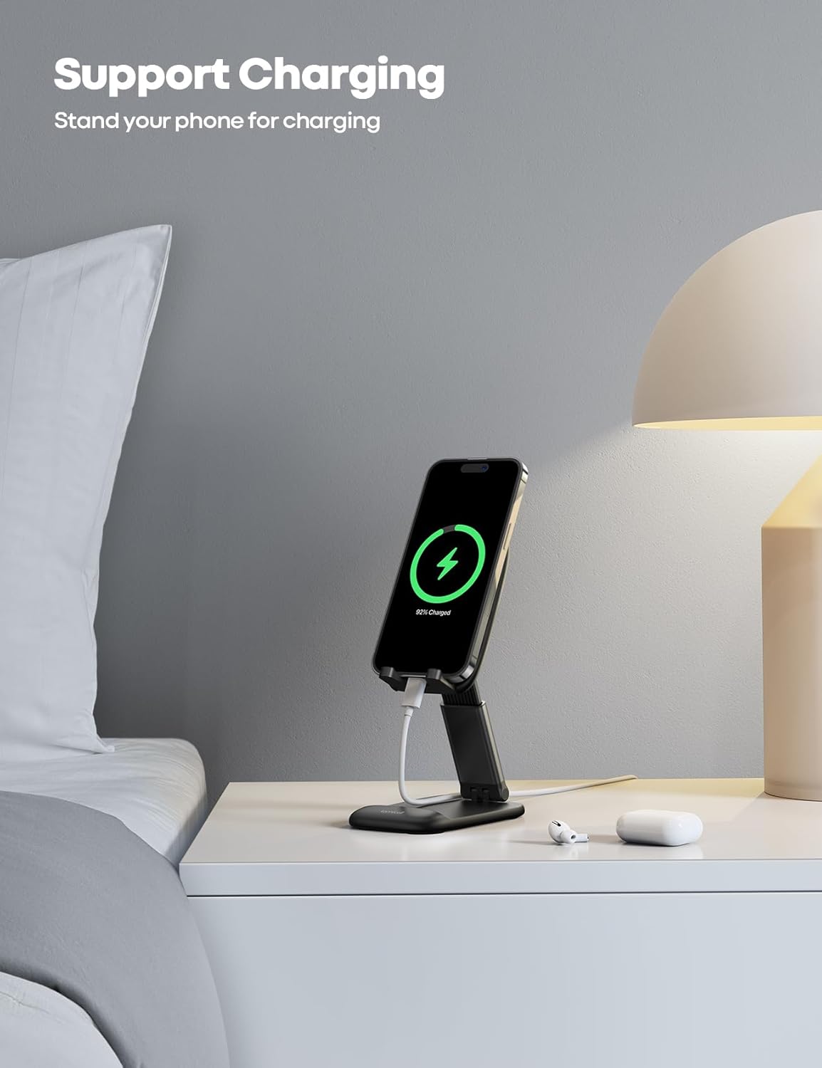 Mobile Stand Adjustable Foldable Desk Phone Holder Mount encalife