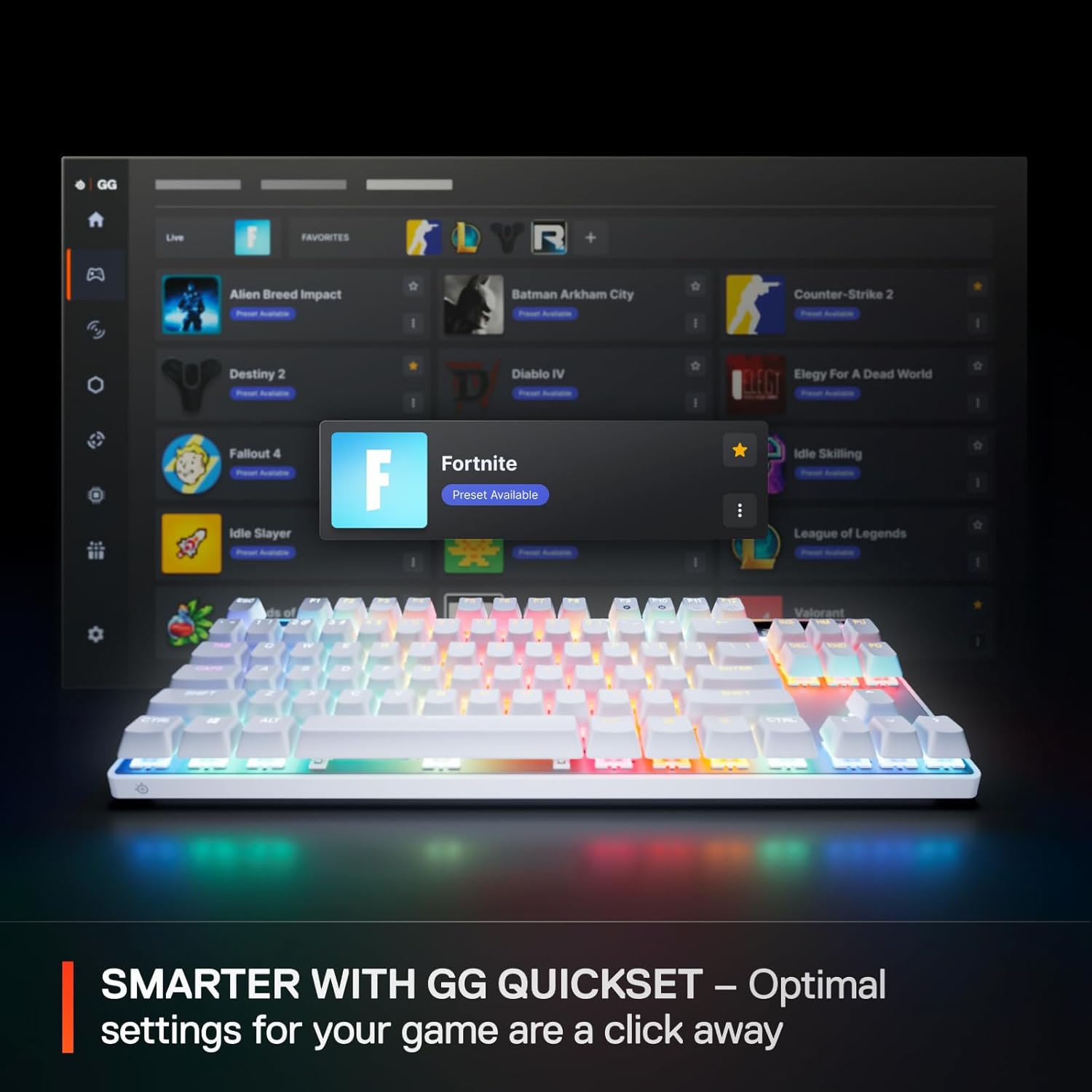 SteelSeries Apex Pro TKL White Gaming Keyboard encalife