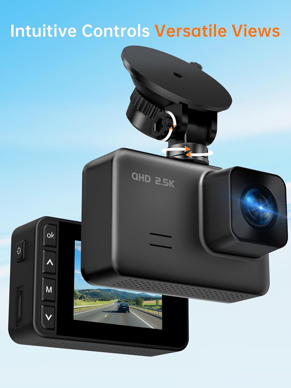 2.5K Front and Rear Dash Cam for Cars I Night Vision encalife