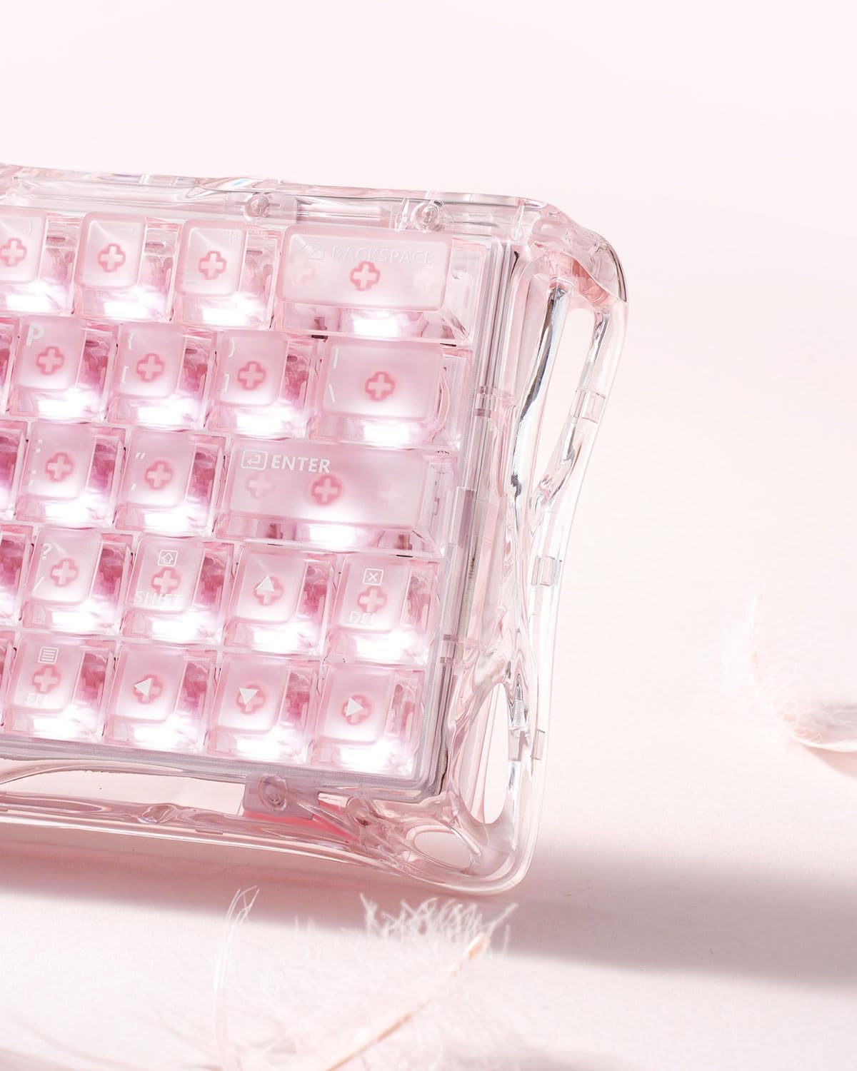 Gaming Crystal RGB Mechanical Keyboard Hot Swappable encalife