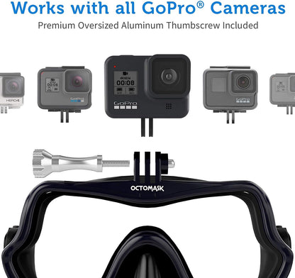 Frameless Scuba Diving Mask With Action Camera Mount encalife