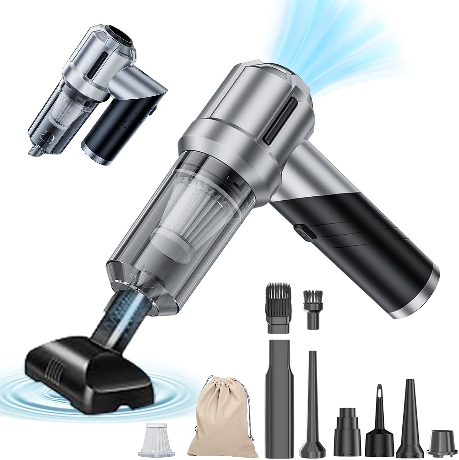 Cordless Mini Car Vacuum Cleaner 20000Pa Powerful Suction encalife