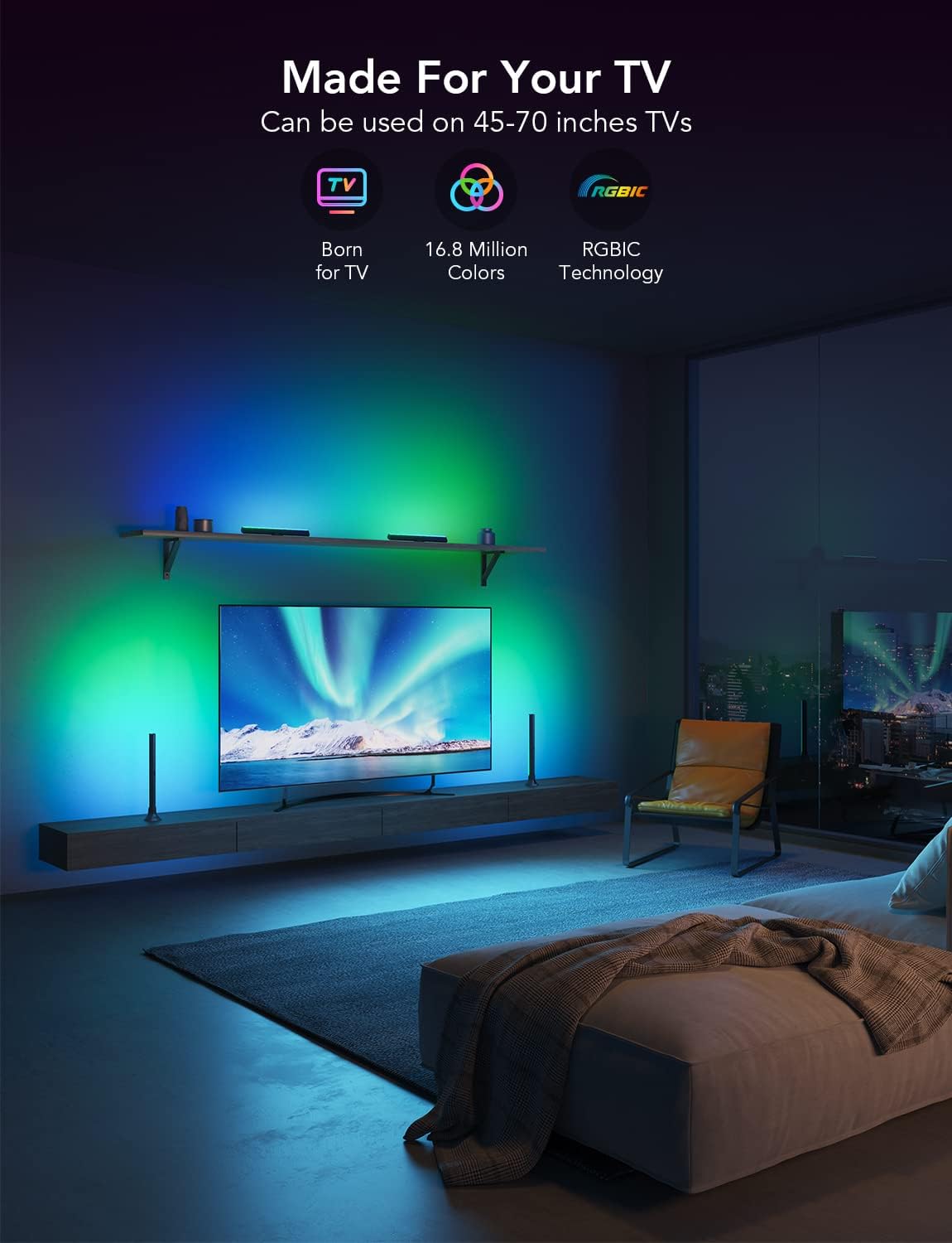 RGB Lighting TV Light Bars for Home Theater encalife