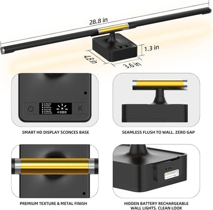 Cordless Rechargeable Wall Sconces With Remote Control encalife