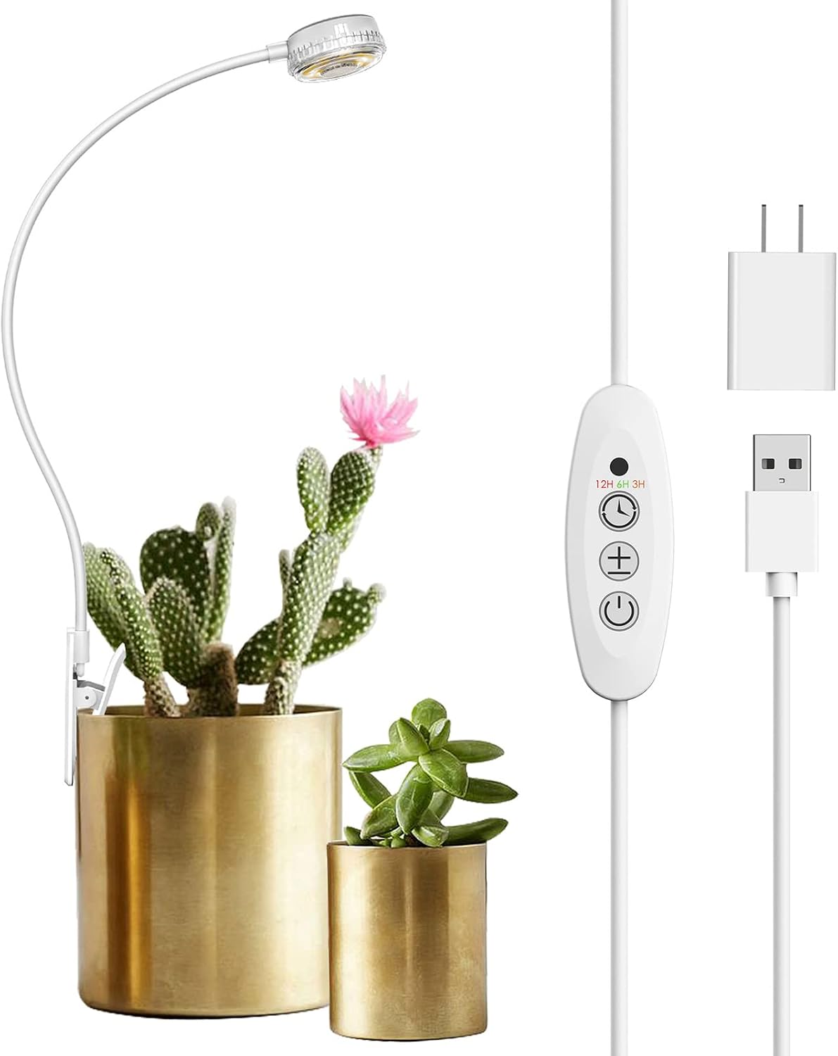 Pot clip full spectrum grow light for indoor plants