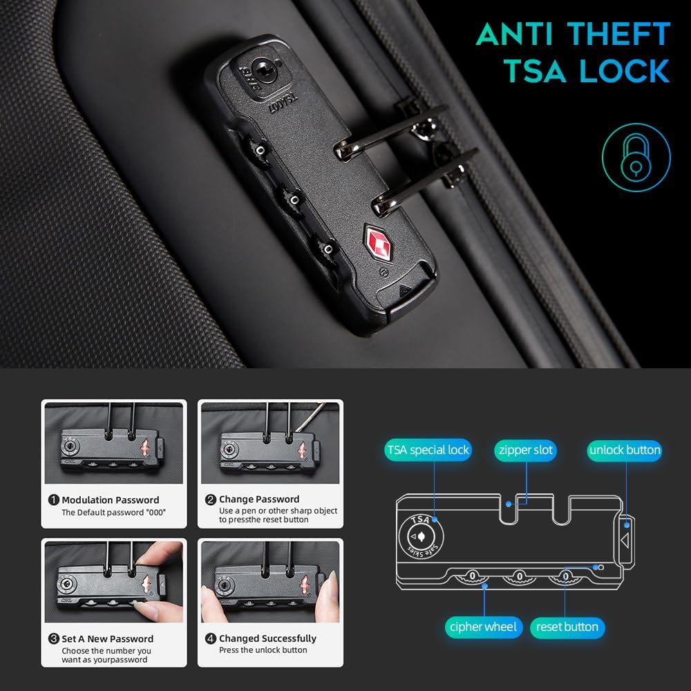 Anti Theft Business Laptop Backpack encalife