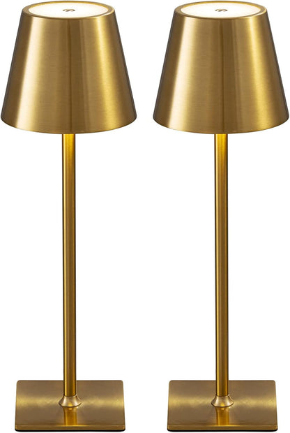 Two Cordless Rechargeable Table Lamps With Touch Dimming encalife