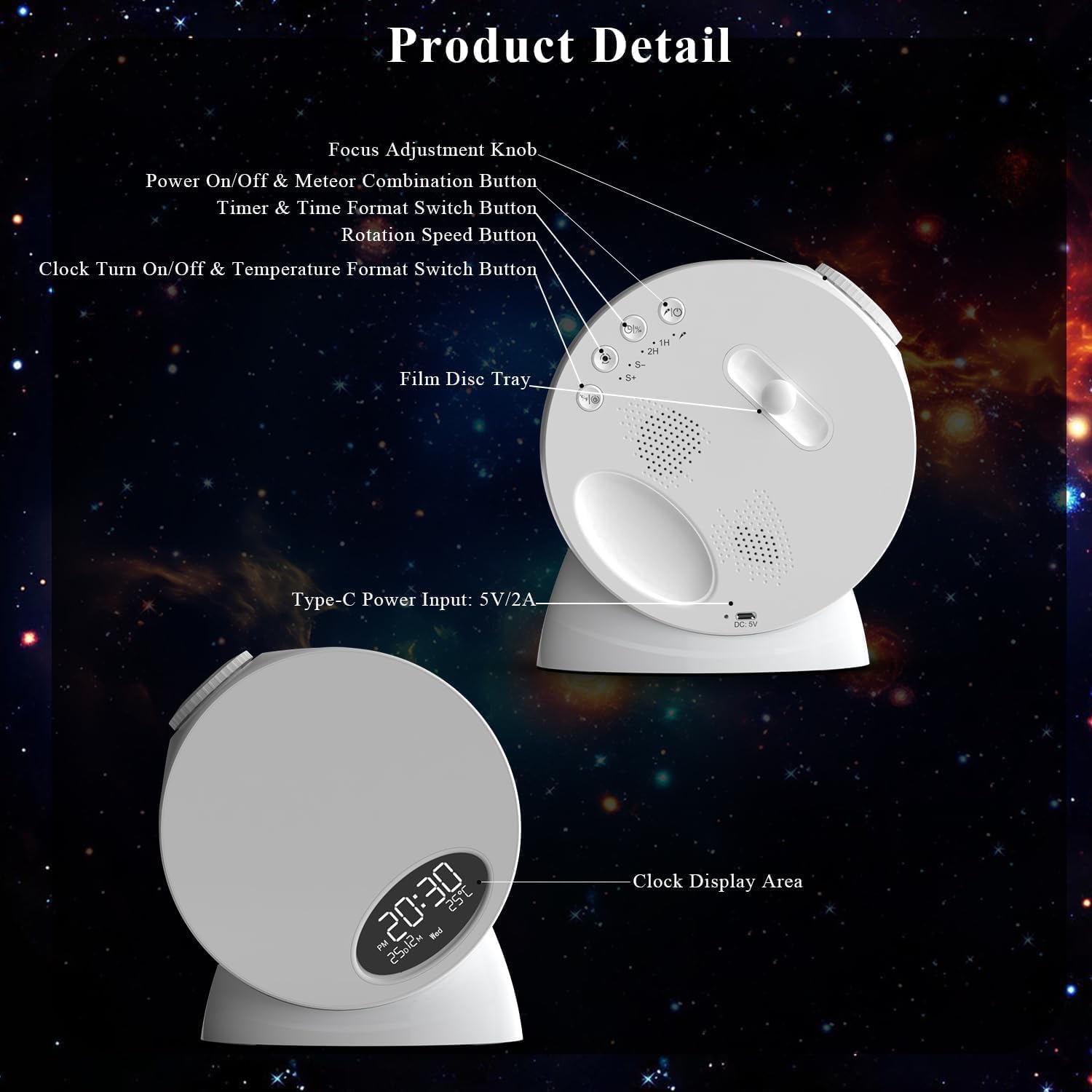 13-in-1 Galaxy Projector Starry Sky Night Light encalife