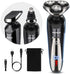 Rechargeable electric razor men wet dry cordless shaver kit
