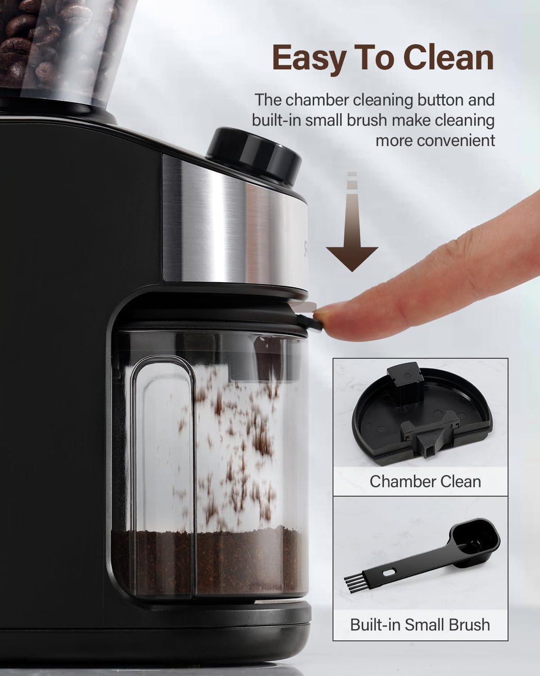 Electric Burr Coffee Grinder – 32 Settings encalife
