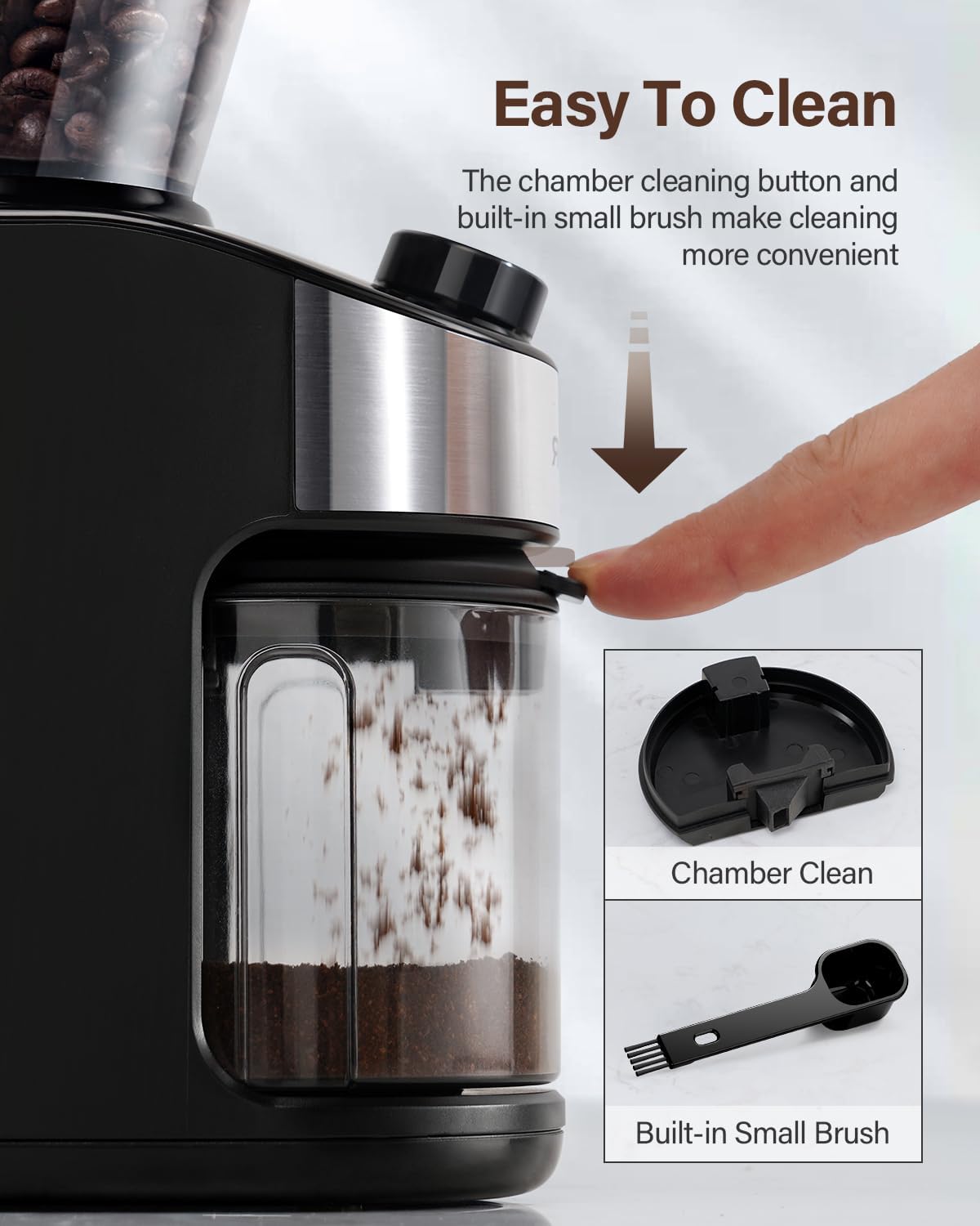 Electric Burr Coffee Grinder – 32 Settings encalife