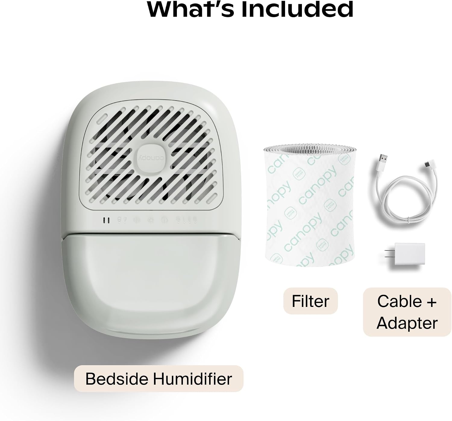 Bedside Humidifier With Light Sound Large Tank encalife
