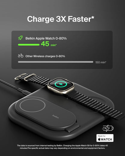 Foldable Qi2 3-in-1 Magnetic Travel Charging Station encalife