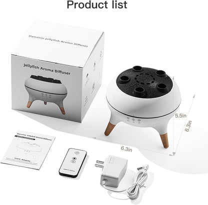Jellyfish Humidifier Diffuser With Mist Light Remote encalife