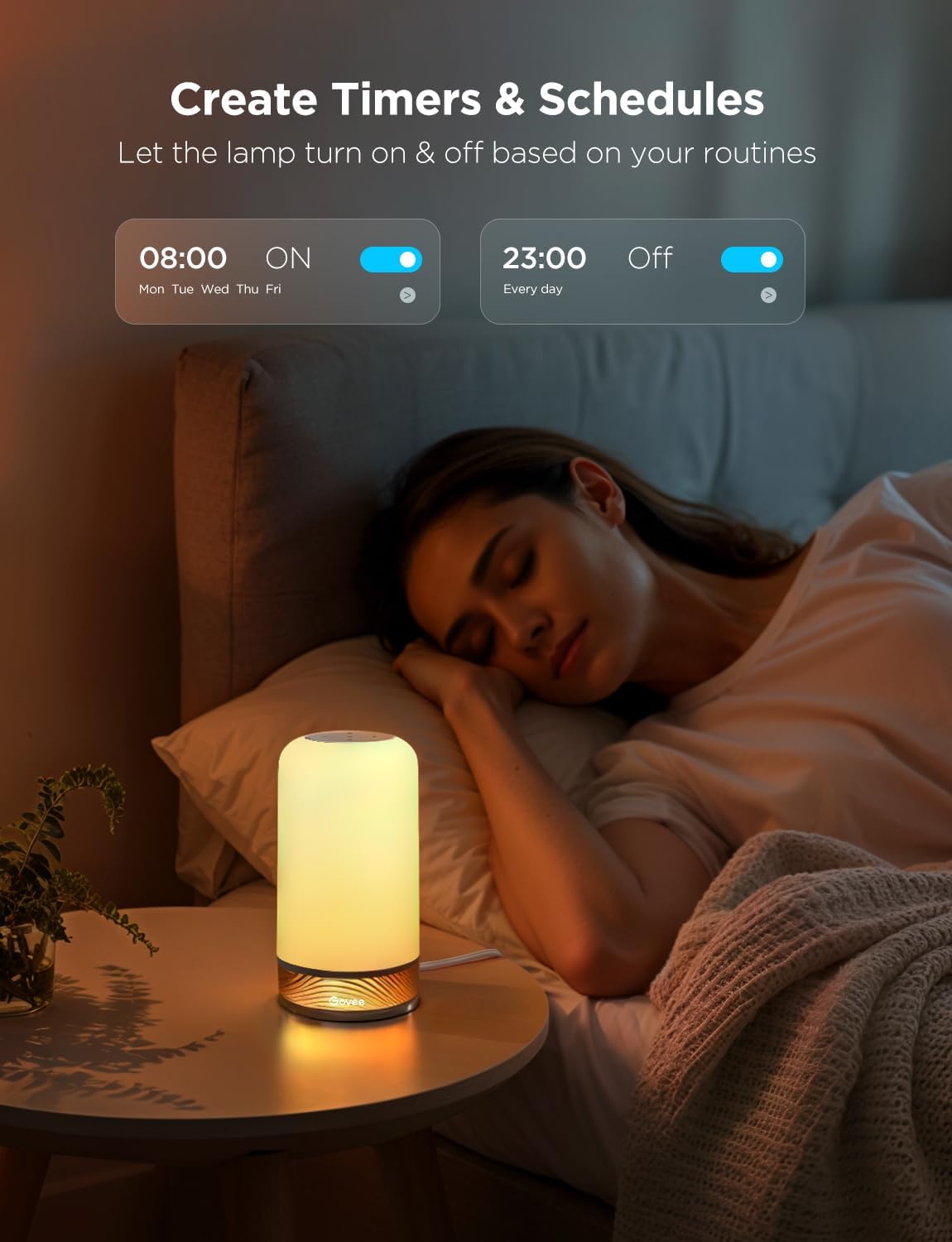 Smart RGB Lighting Table Lamp for Bedroom Nightstand encalife