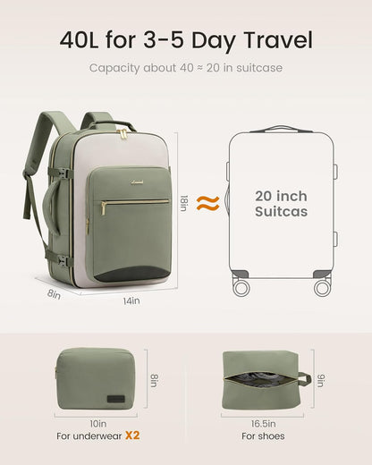 40L Airline Approved Travel Backpack encalife