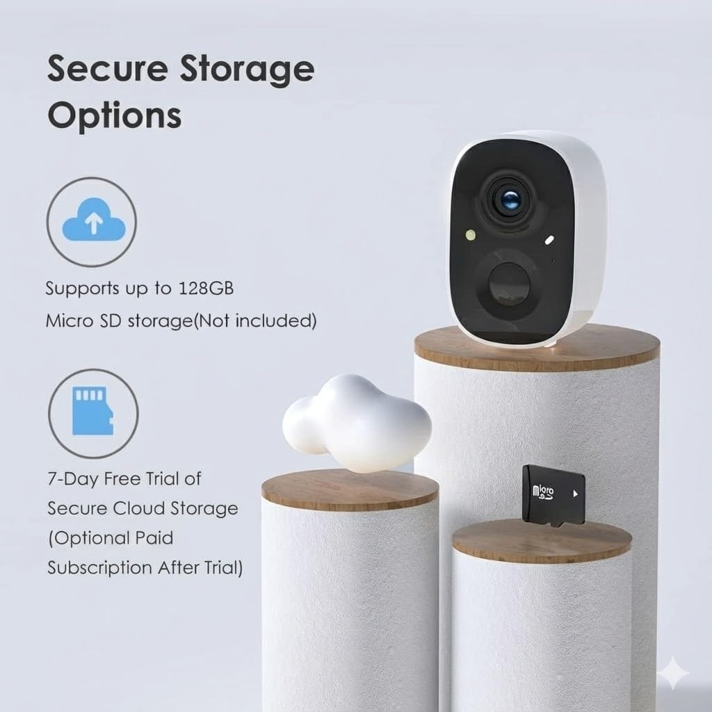 Security Camera I 2K Wireless Outdoor 4 Pack with Night Vision encalife
