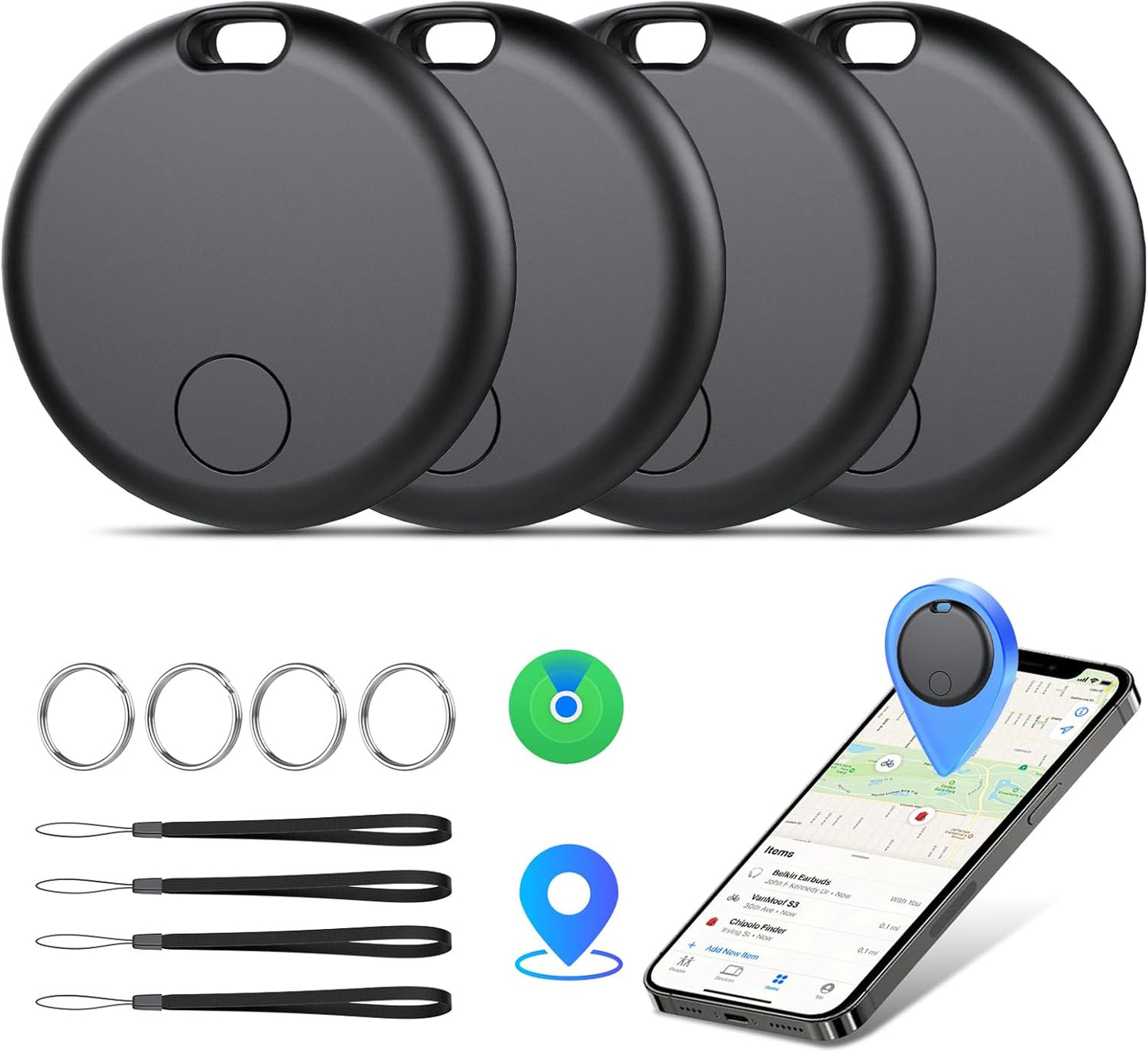 GPS tracker tag Apple Find My luggage tracking device - Encalife